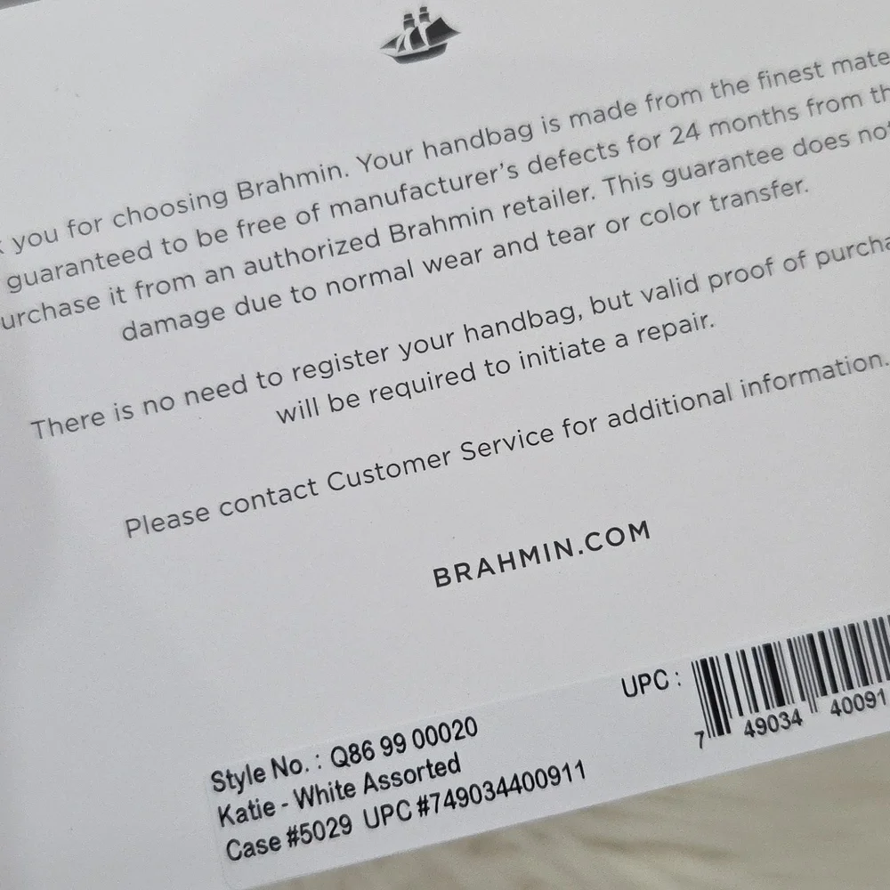 🤍🔹️BRAHMIN🔹️White Assorted KATIE Soft Genuine Leather Crossbody + ady WALLET - Picture 13 of 15